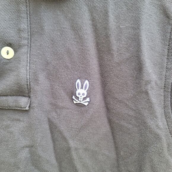 Psycho Bunny Logan Black Polo Shirt Mens Size XS - Picture 2 of 13